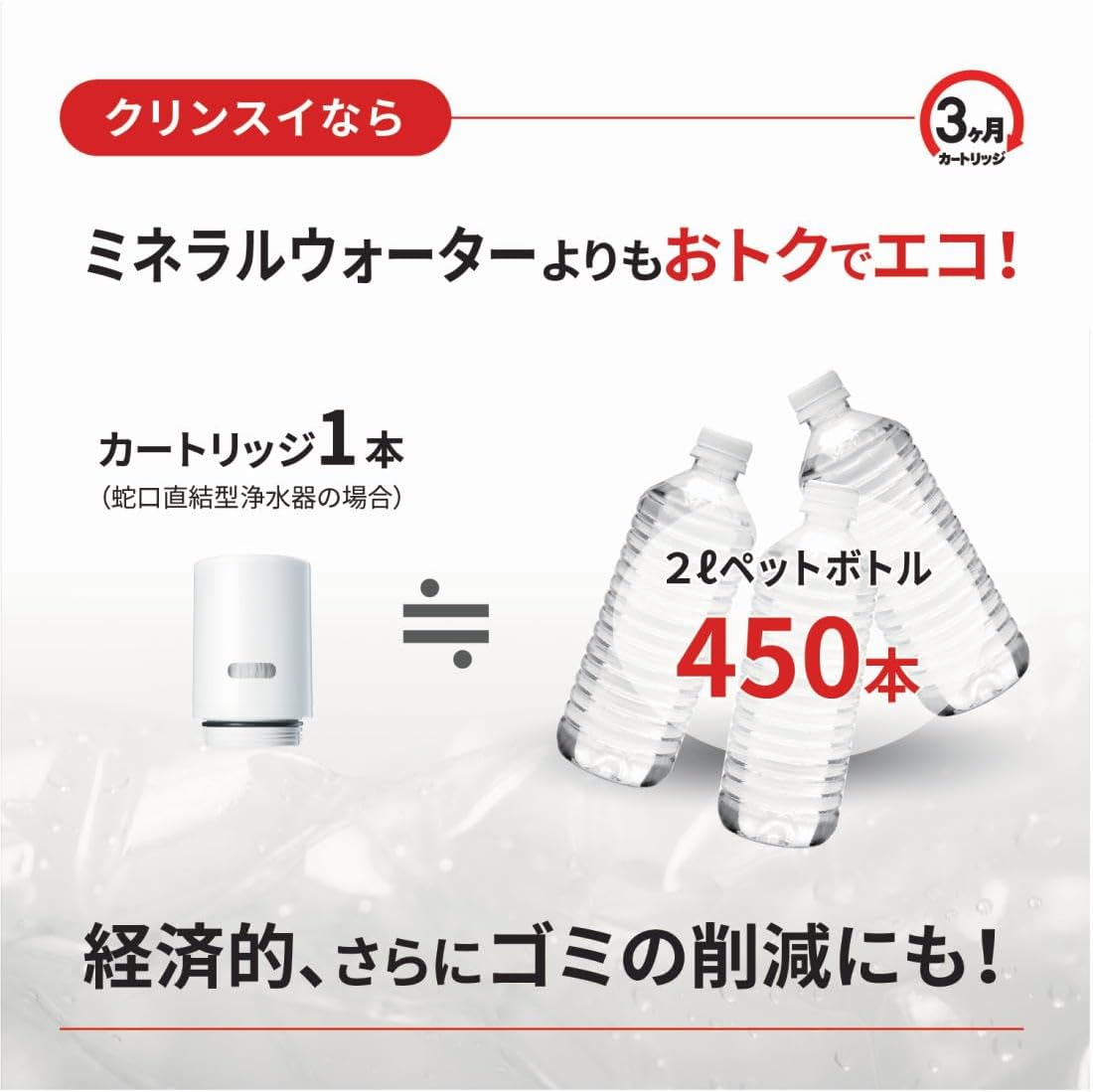 Detalle de 三菱ケミカル・クリンスイ CBC03Z-AZ 蛇口直結型浄水器交換カートリッジ 3個入り