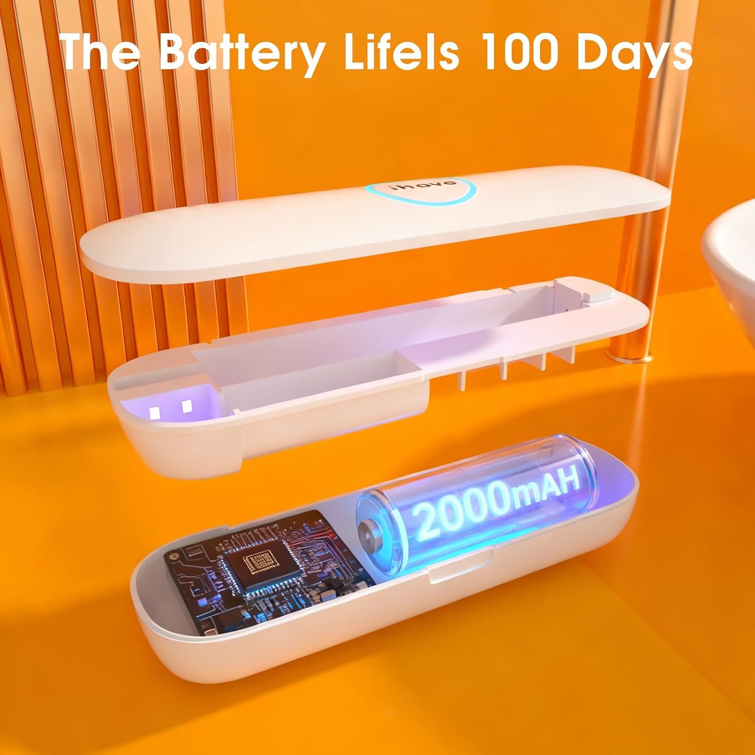 Detalle de iHave Toothbrush Sanitizer for Electric Toothbrushes — Portable UV Travel Case (Case Only)