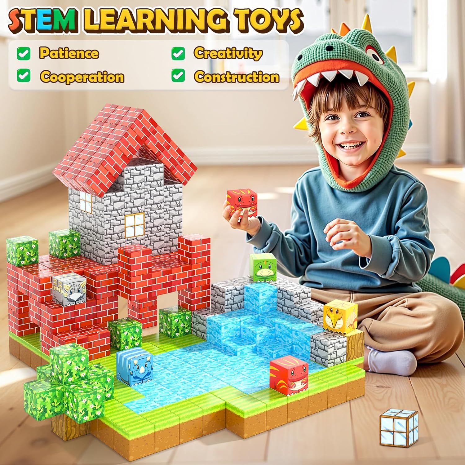 Thumbnail 5 de Build Mine Magnet World 100PCS magnetic blocks set 🧩