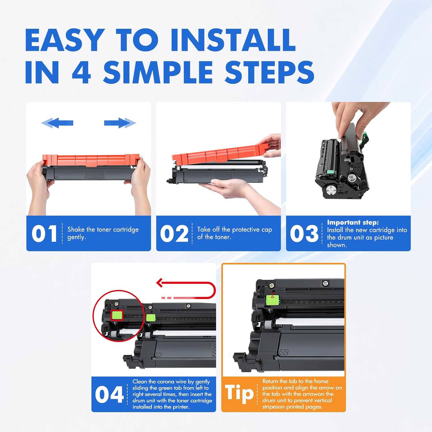 Detalle 1 de Cool Toner TN229 TN229XL Compatible Toner Cartridges, 5-Pack with Chips