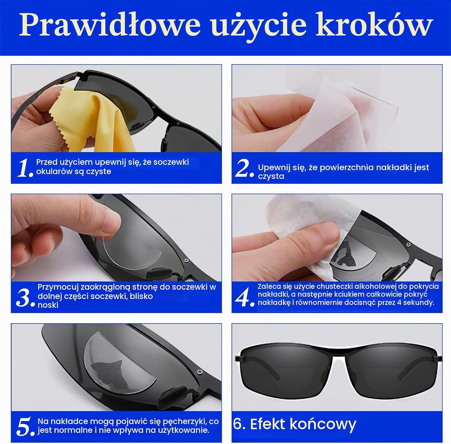 Detalle de Connextion samoprzylepne soczewki dwuogniskowe do czytania +1,5, przezroczyste i wielorazowe