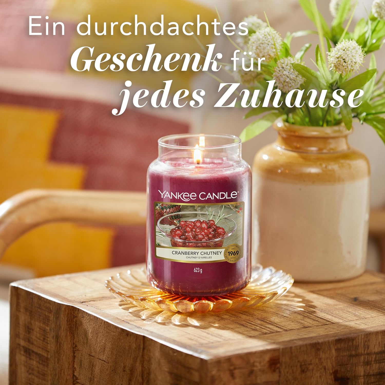 Thumbnail 6 de Yankee Candle Duftkerze im Glas (groß) Cranberry Chutney – bis zu 150 Stunden Duft