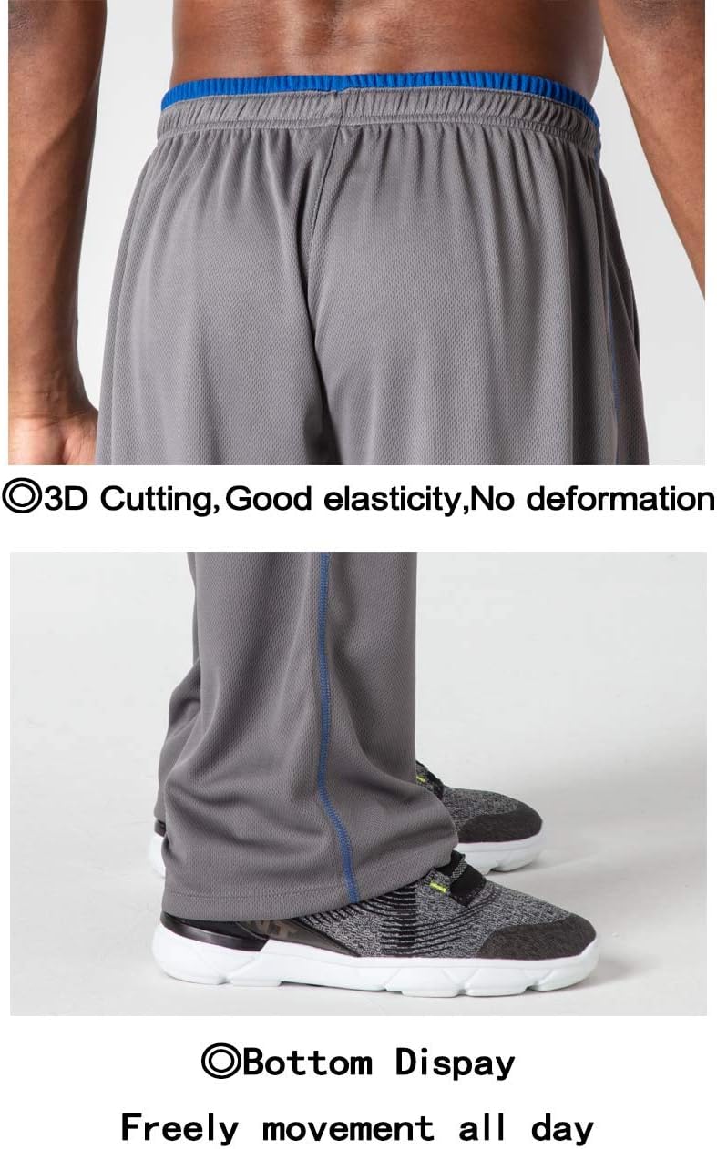 Thumbnail 5 de KEFITEVD Herren leichte Jogginghose mit Zip-Taschen und Meshgewebe