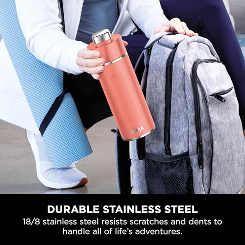 Thumbnail 8 de Ninja Thirsti Water Bottle and Flask 530 ml — Coral (DW1801EUUKPE)