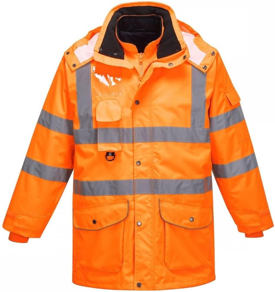 Detalle de Portwest RT27 Giacca Traffico 7 in 1 – Arancione XL: visibilità CE, versatilità e comfort