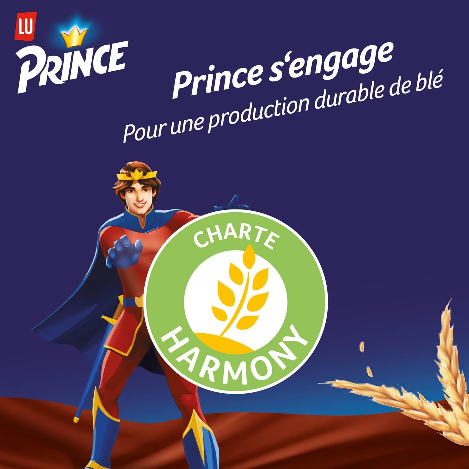 Detalle de Prince de LU Chocolat – Biscuit Fourré au Chocolat, blé complet, lot de 12 paquets de 300 g