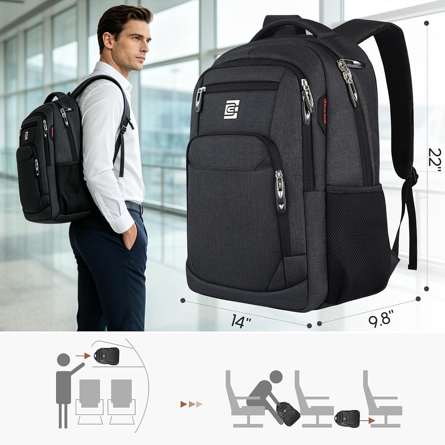Detalle 1 de Kasibon Laptop Backpack 17.3"