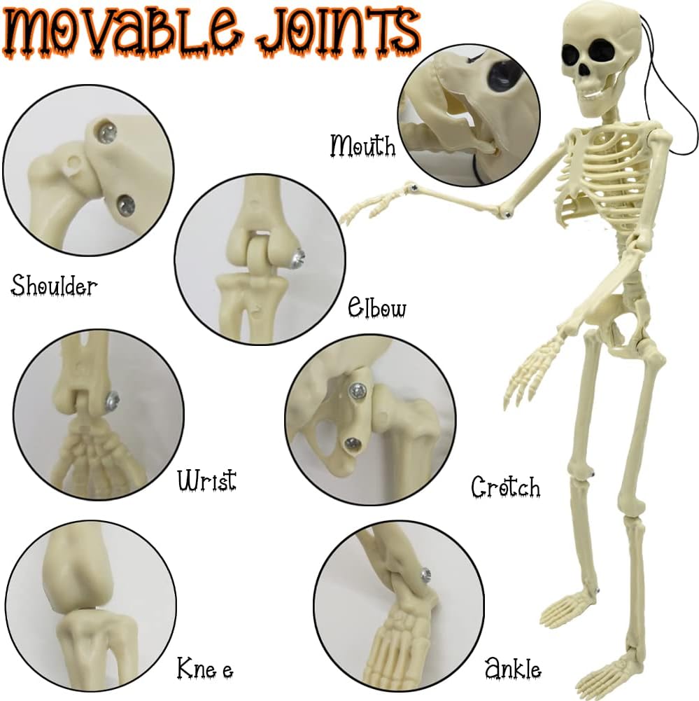 Thumbnail 3 de CAMIRUS LR-WM-WSJGJ 16-Inch Poseable Skeleton Halloween Decorations, 6-Pack
