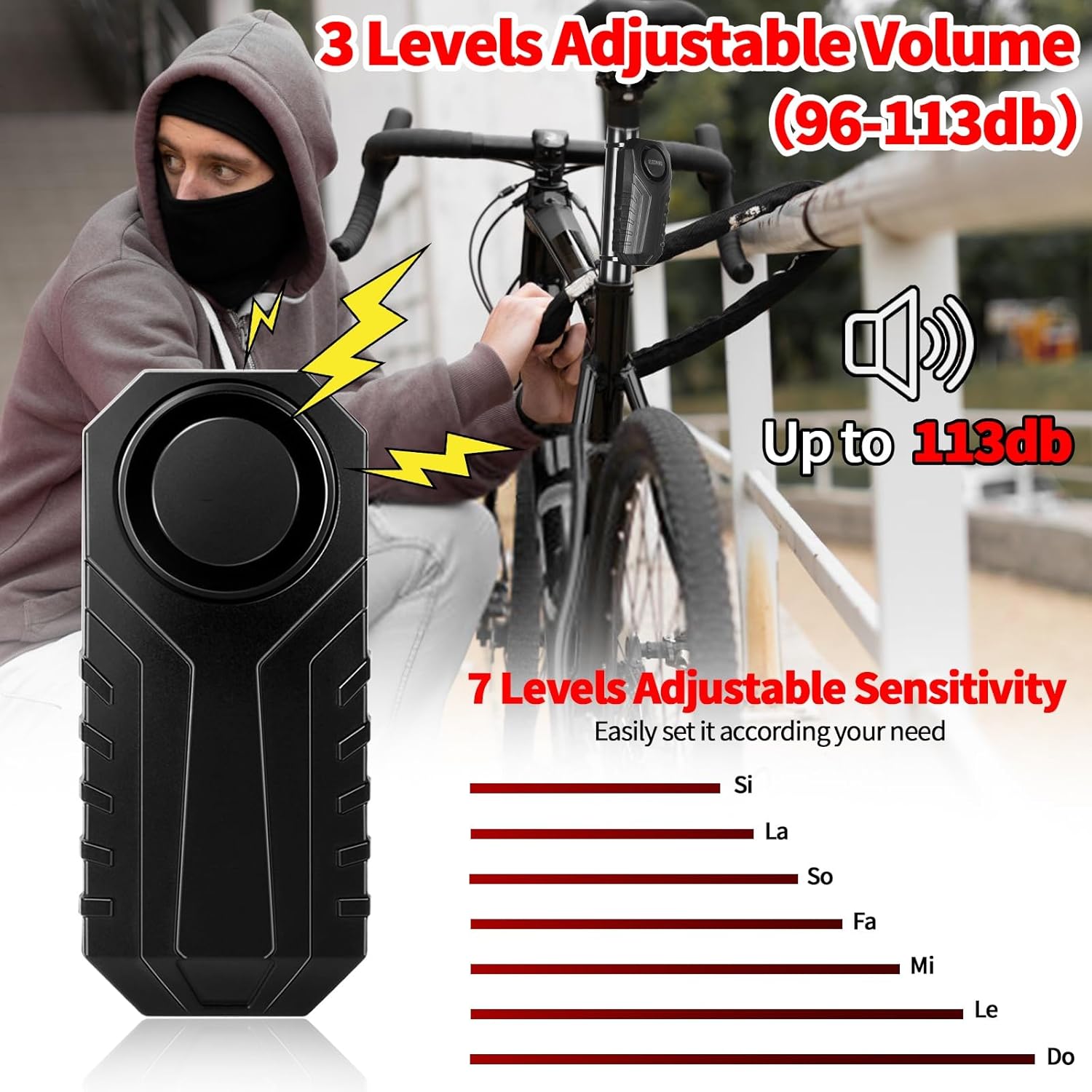 Thumbnail 1 de Fahrrad Anti-Diebstahl-Alarm mit Fernbedienung