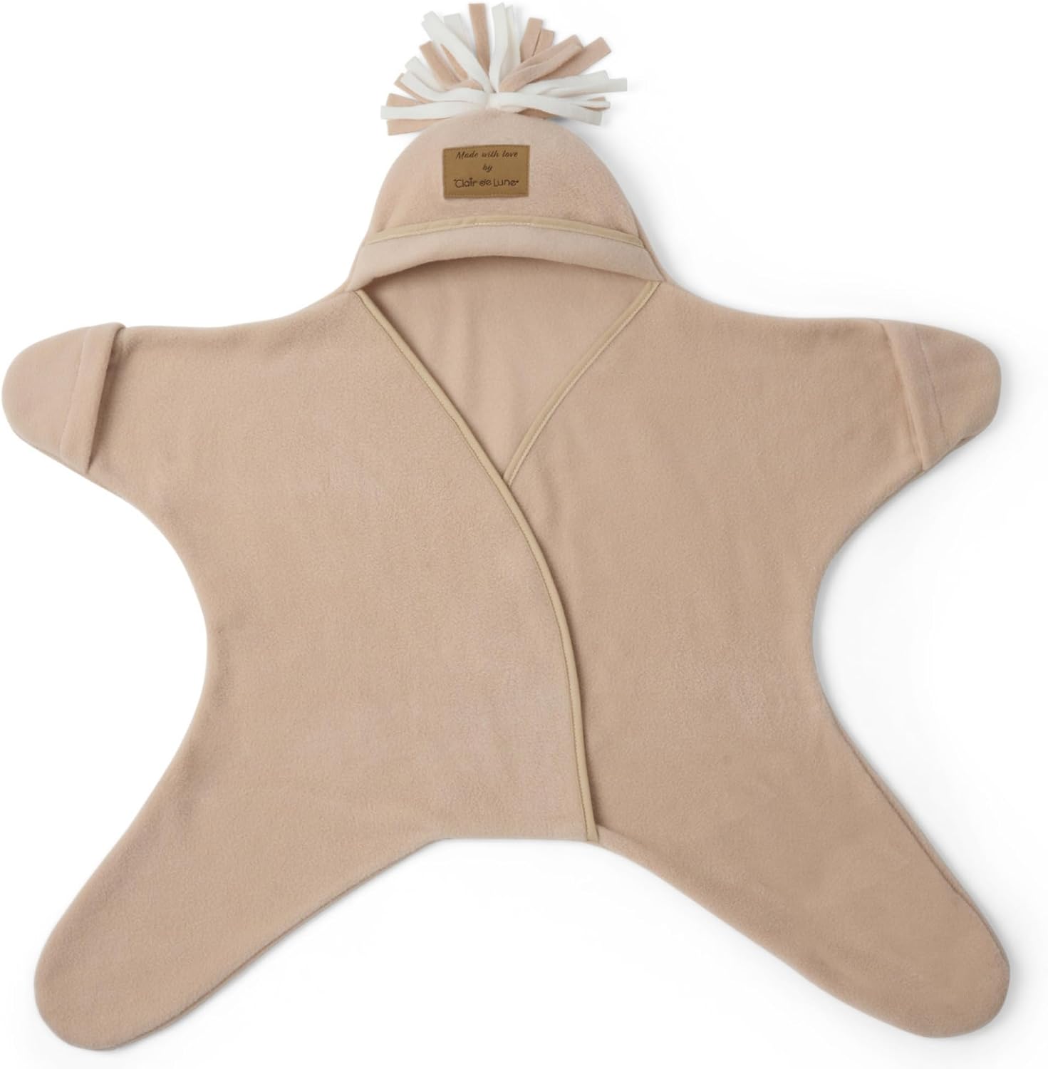 Thumbnail 6 de Clair de Lune Star Fleece Baby Wrap Blanket 0-6 Months (Cream)
