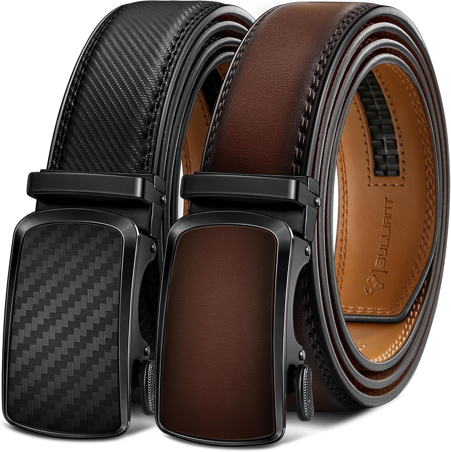 Detalle de BULLIANT Ledergürtel Herren 2er 35 mm Ratsche