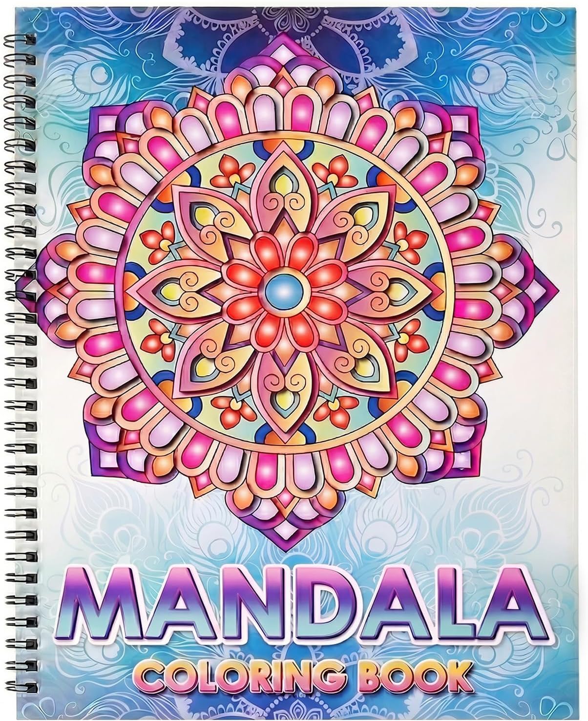Pobuu Mandalas Colouring Books for Adults – Unique Mandala Patterns, Spiral Bound