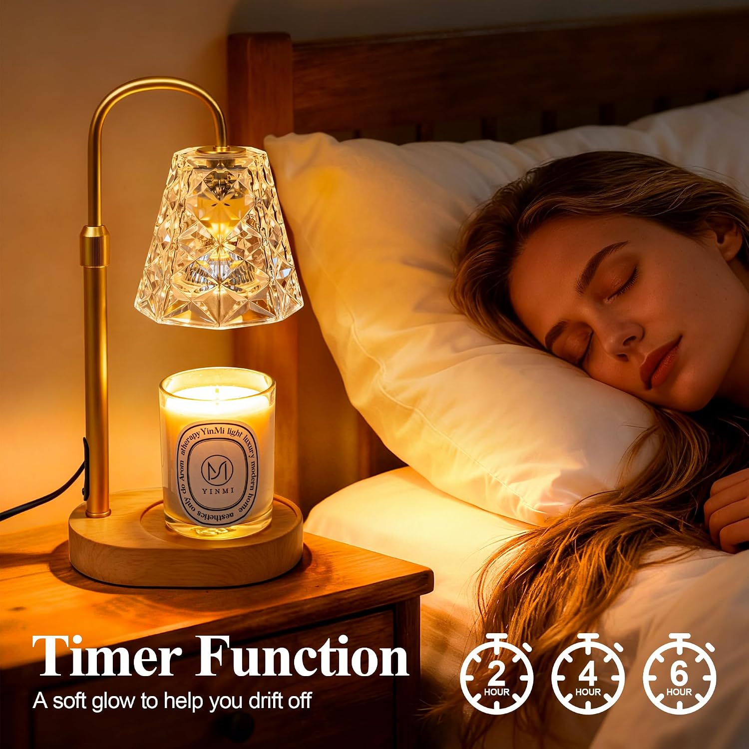 Thumbnail 3 de ESUNYD Candle Warmer Lamp with Timer, Adjustable Height and Brightness