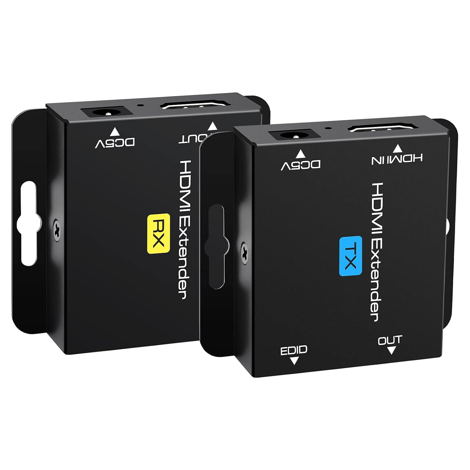 VEDINDUST HDMI Extender 60 m (196 ft) avec Ethernet RJ45, apprentissage EDID et POC