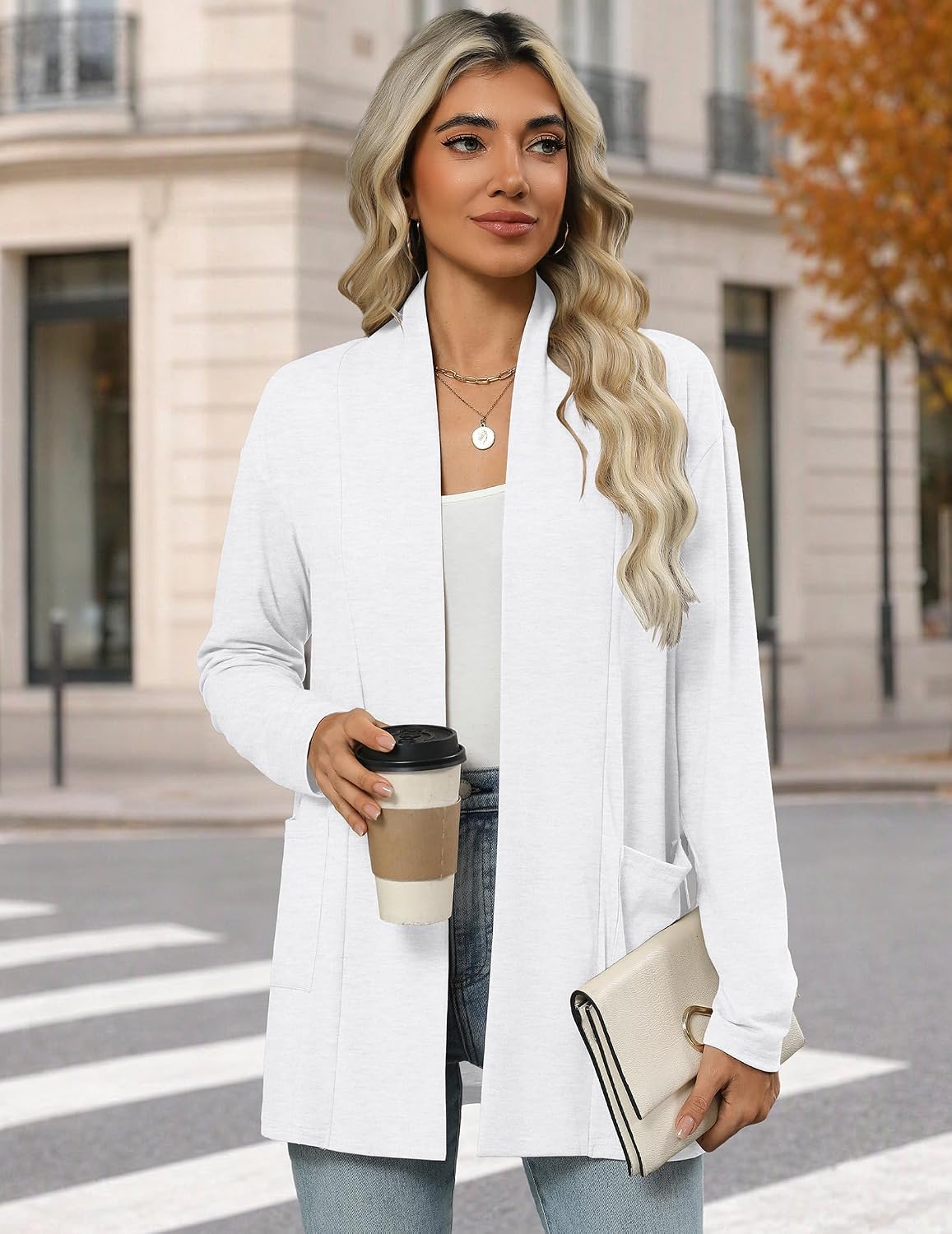 Detalle de Zeagoo Women's Cardigan, Long Sleeve