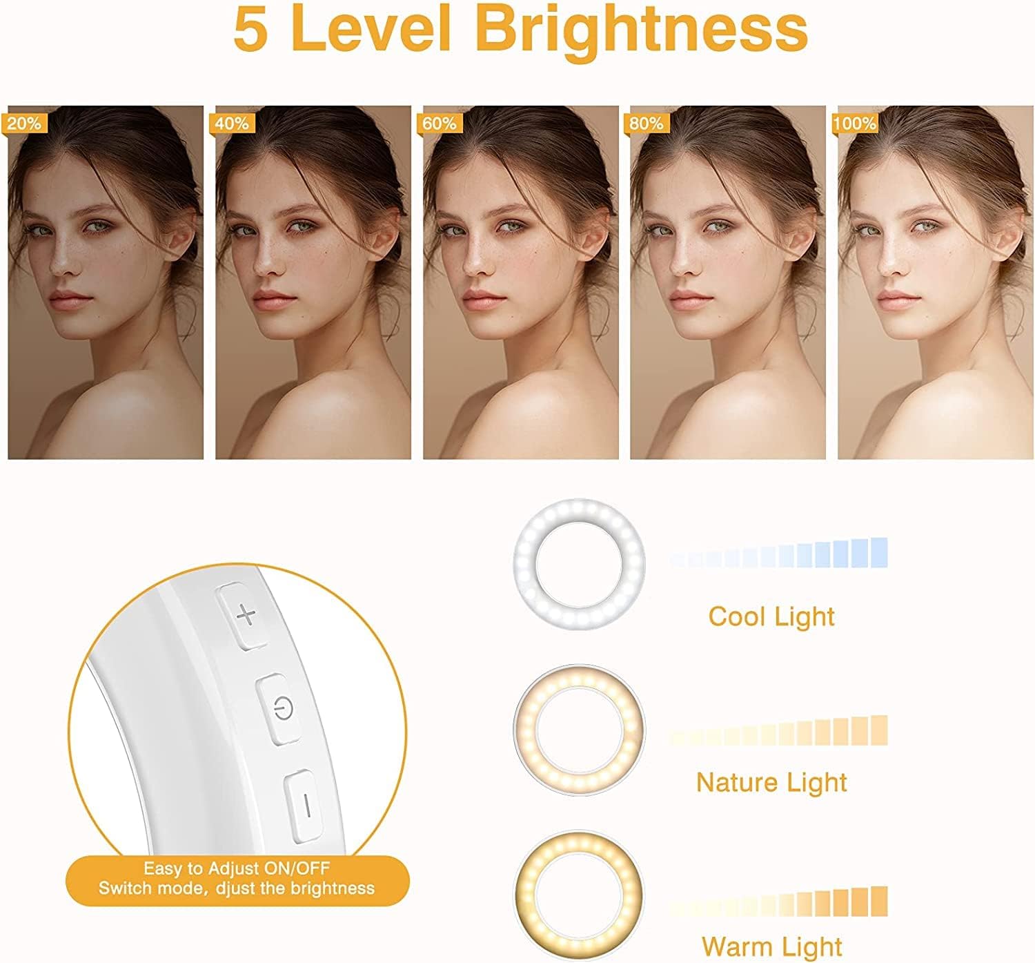 Thumbnail 3 de Kimwood Clip on Ring Light 60 LED
