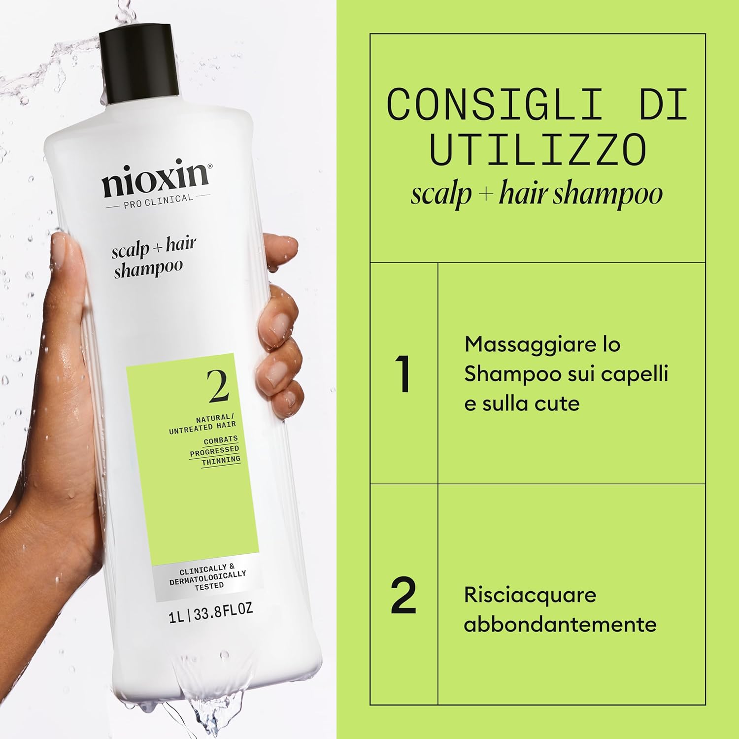 Thumbnail 4 de NIOXIN Scalp + Hair Thickening Sistema 2 per capelli naturali: shampoo volumizzante, balsamo e trattamento cuoio capelluto