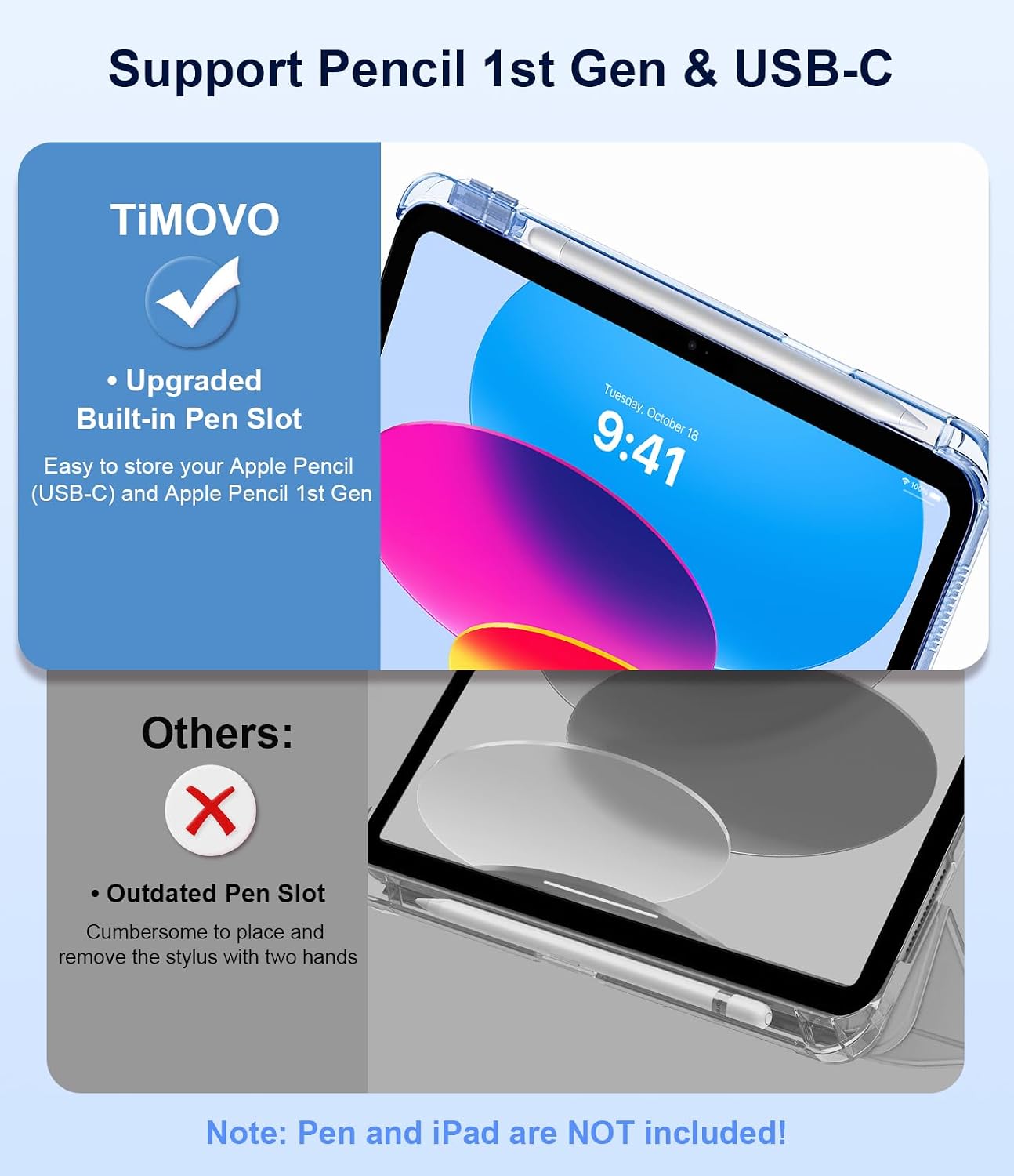 Detalle 1 de TiMOVO Case for iPad A16 11th Gen 11-inch — Blue starry sky