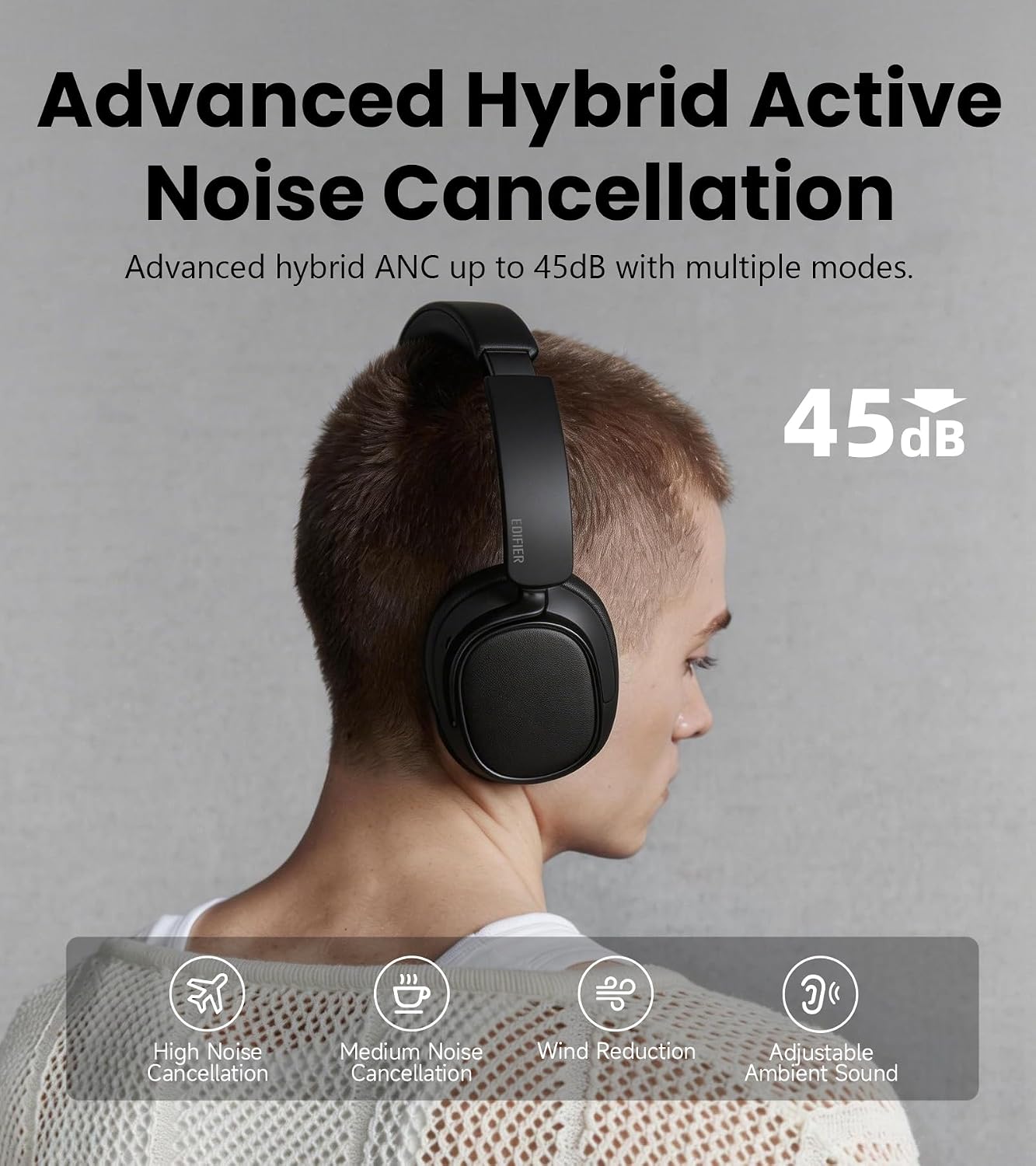Detalle de Edifier ES850NB hybrid ANC headphones