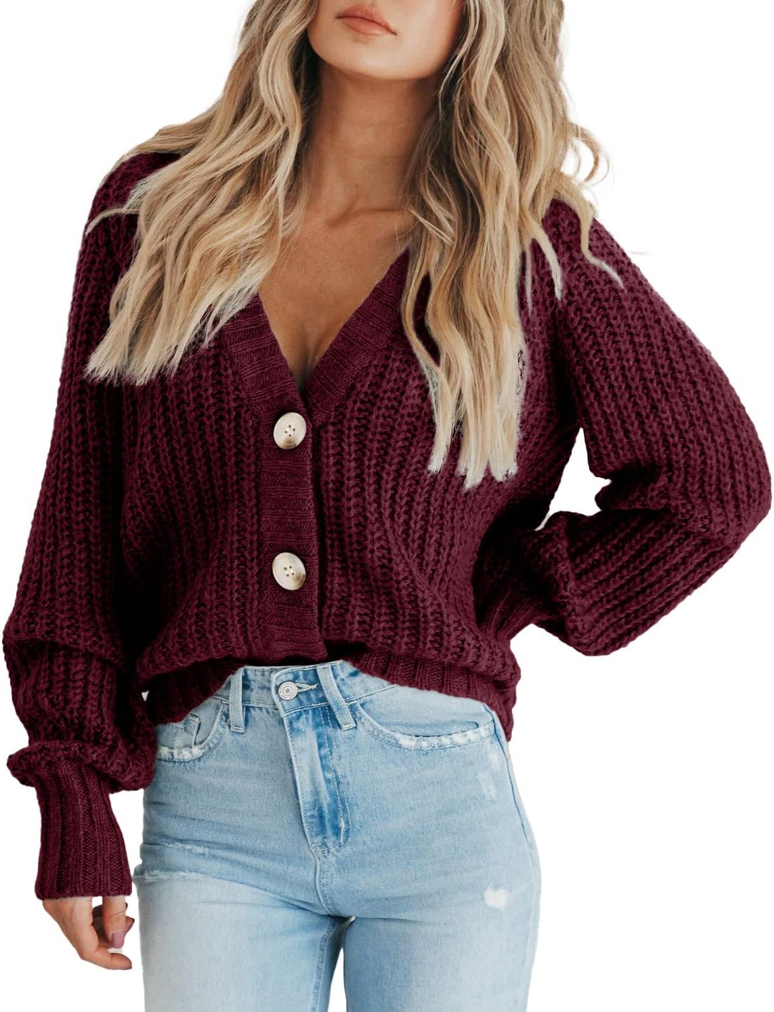 Thumbnail 1 de PRETTYGARDEN Women's Chunky Knit Open Front Cardigan