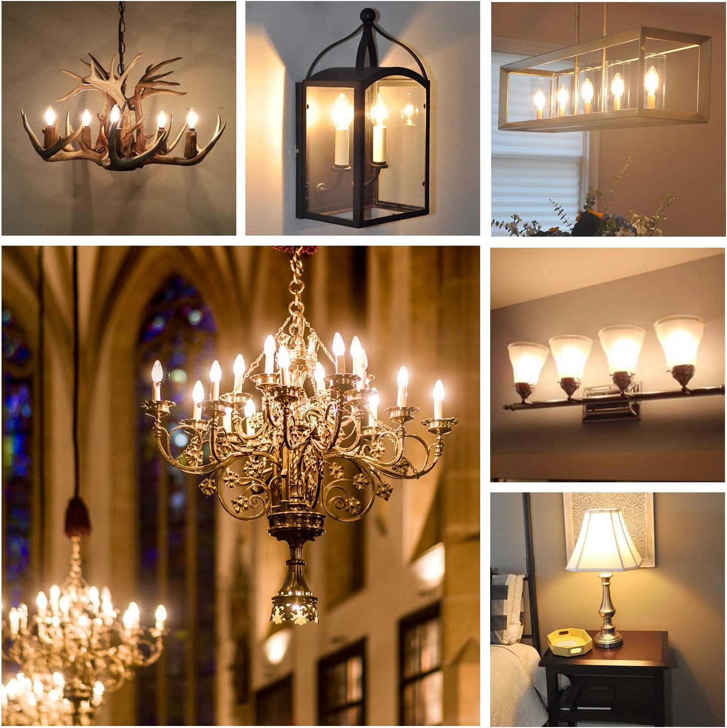 Thumbnail 6 de HIZASHI LY-C35-6W-W-90-C E12 LED Candle Bulbs, Dimmable, 2700K, 6-Pack