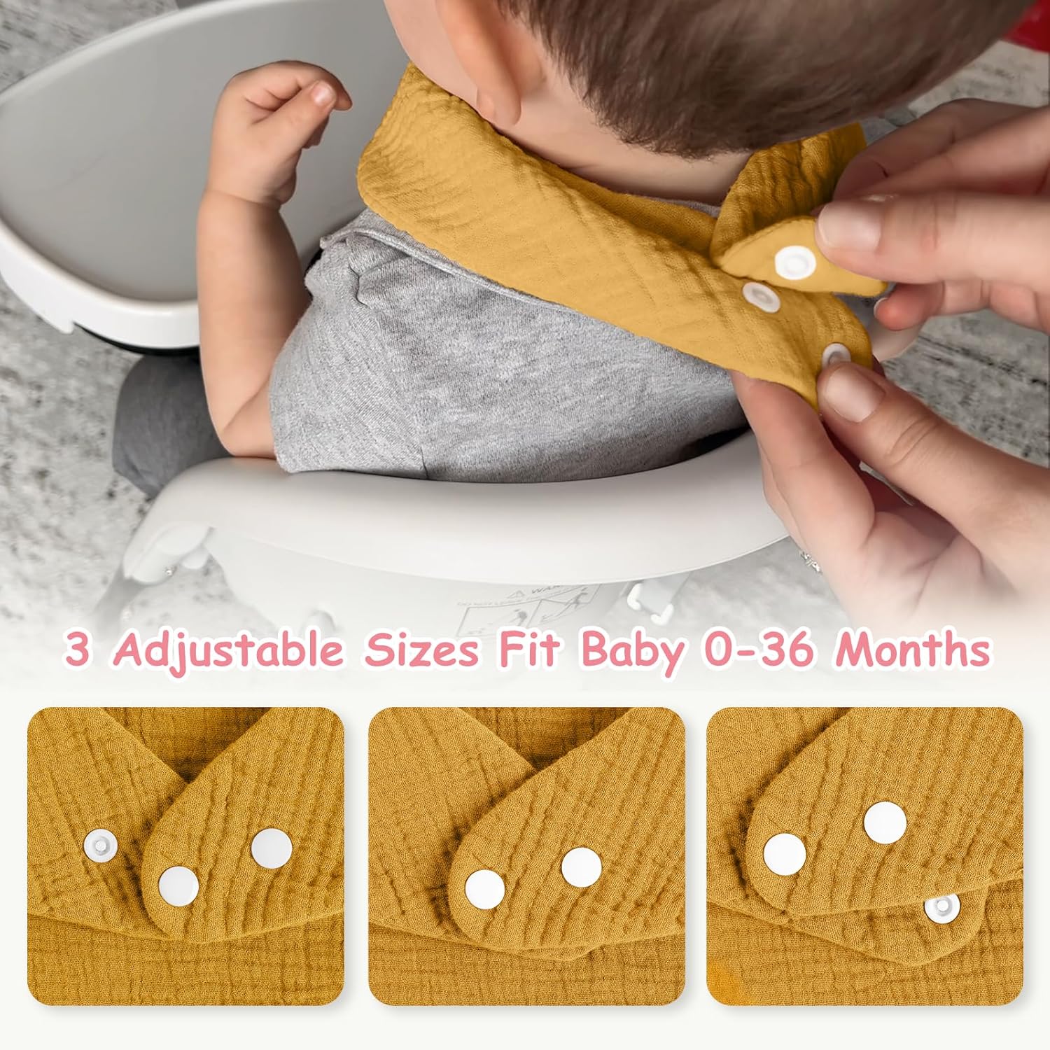 Thumbnail 4 de Yoofoss Baby Bibs 10 Pack 6-layer muslin bibs 🧷