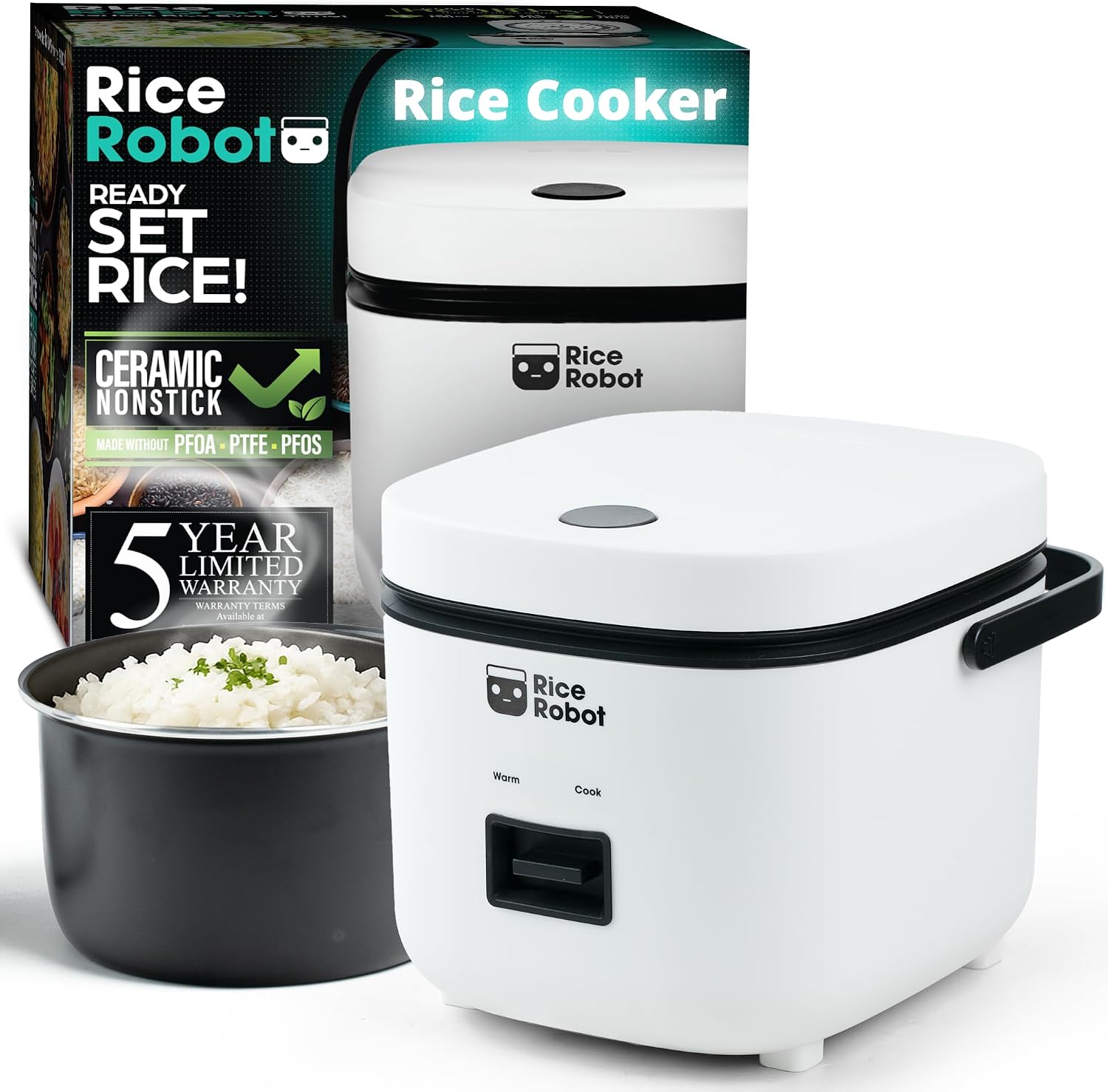 Detalle de Rice Robot Personal Rice Cooker, 1 Quart ⚙