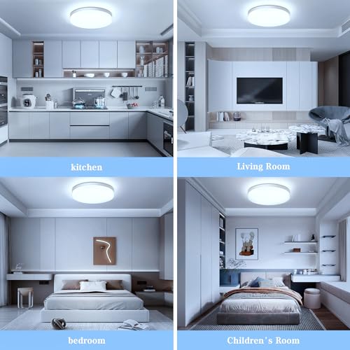 Thumbnail 7 de EASY EAGLE Plafón LED de techo IP44 48W, 4800LM y 6500K (Ø30 cm) para baño y pasillo
