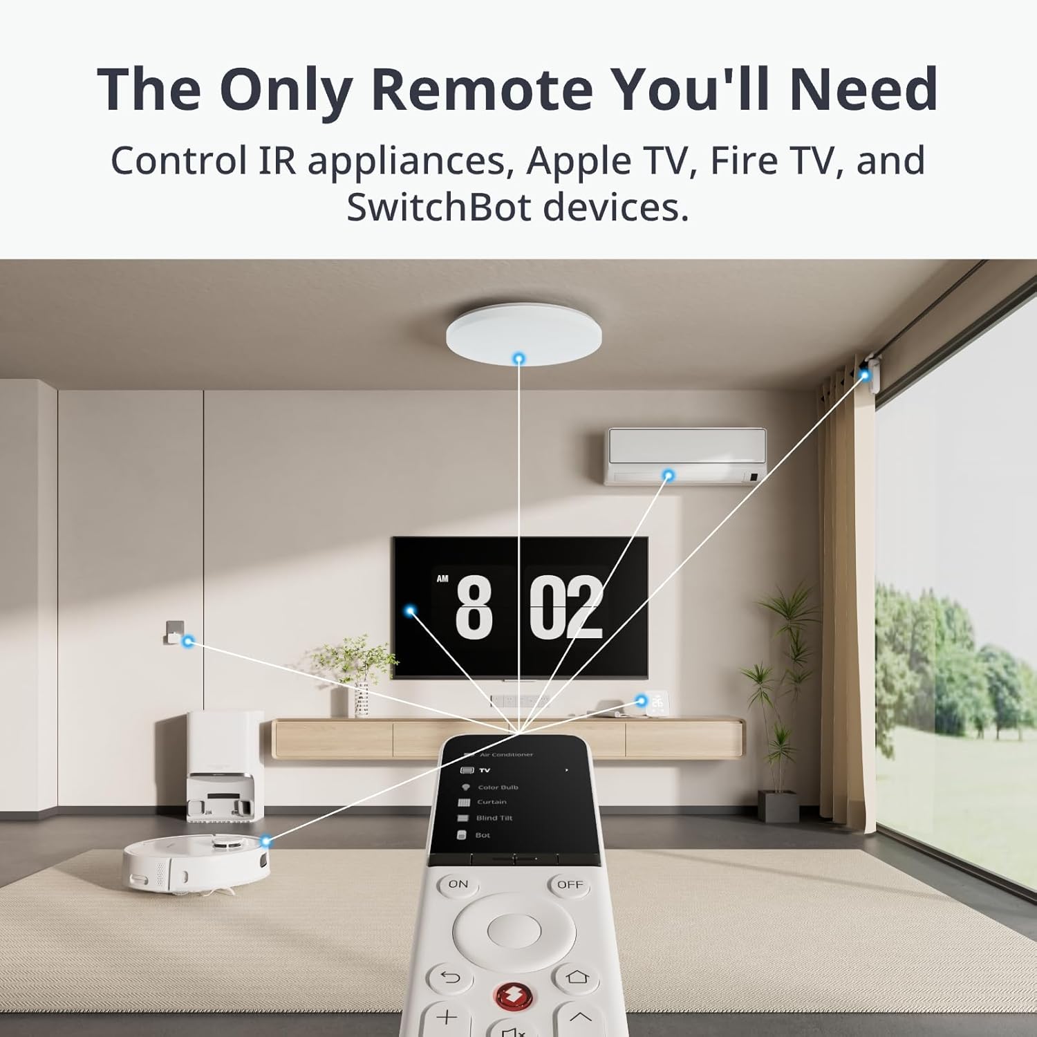 Thumbnail 1 de SwitchBot Universal Remote Control with Hub Mini (Matter enabled) – all-in-one smart remote for TV and home appliances