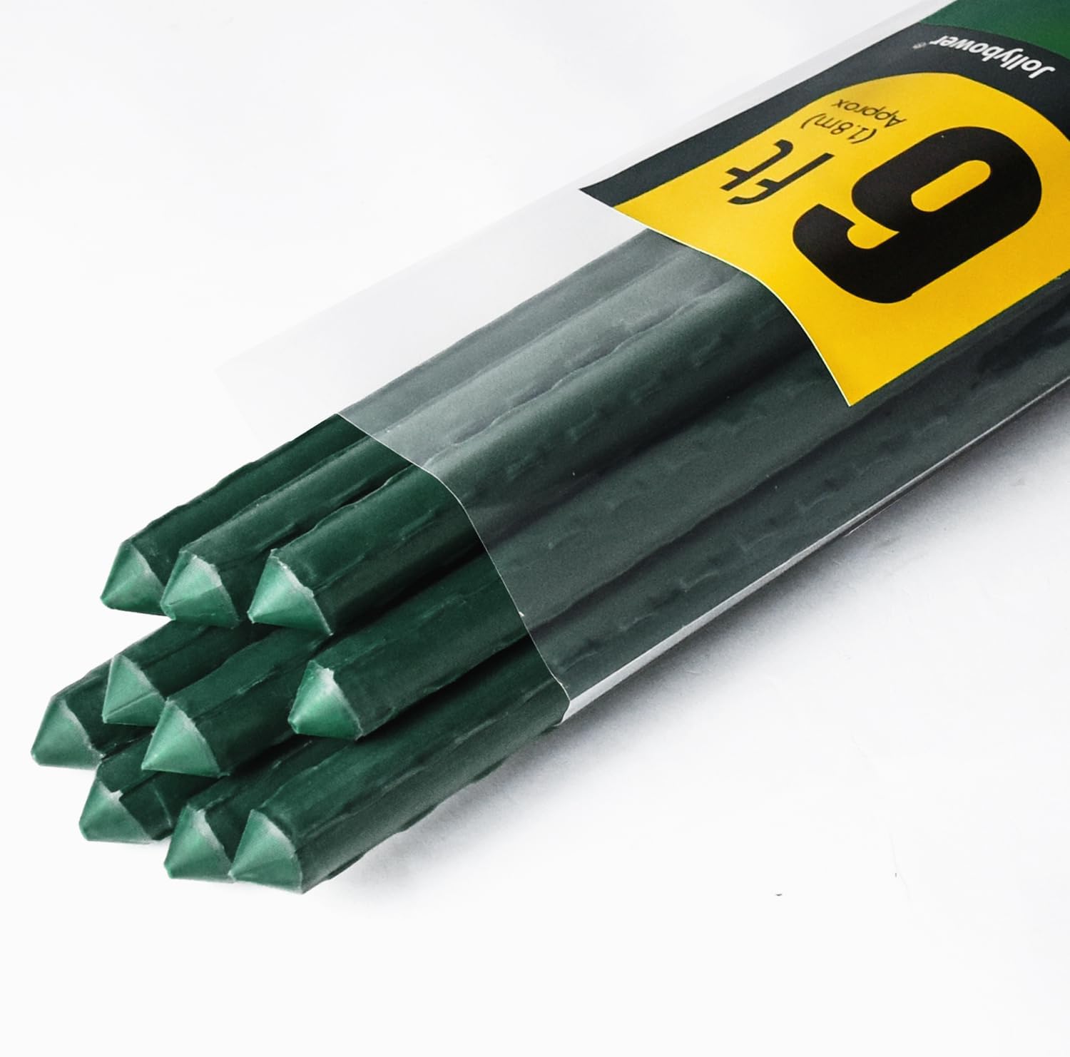 Detalle de Jollybower SPS-50CA Steel Plant Stakes, 6 Feet, Plastic-Coated, 50 Pack