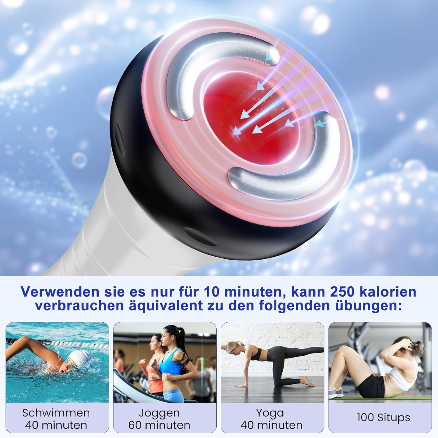 Thumbnail 4 de Ibtyzo 40k Cellulite Massagegerät 4-in-1 mit Ultraschall, RF & Vakuum – für Gesicht und Körper