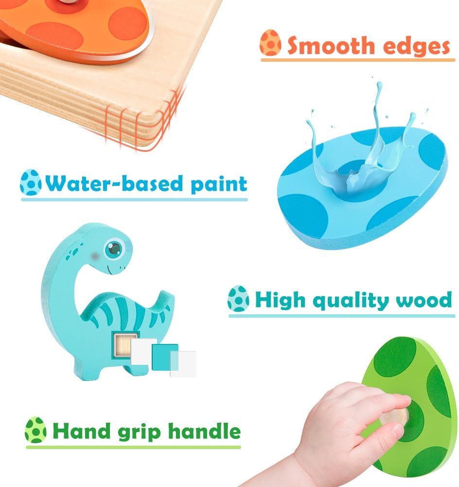 Detalle 2 de LZDMY dinosaur Montessori puzzle toy set