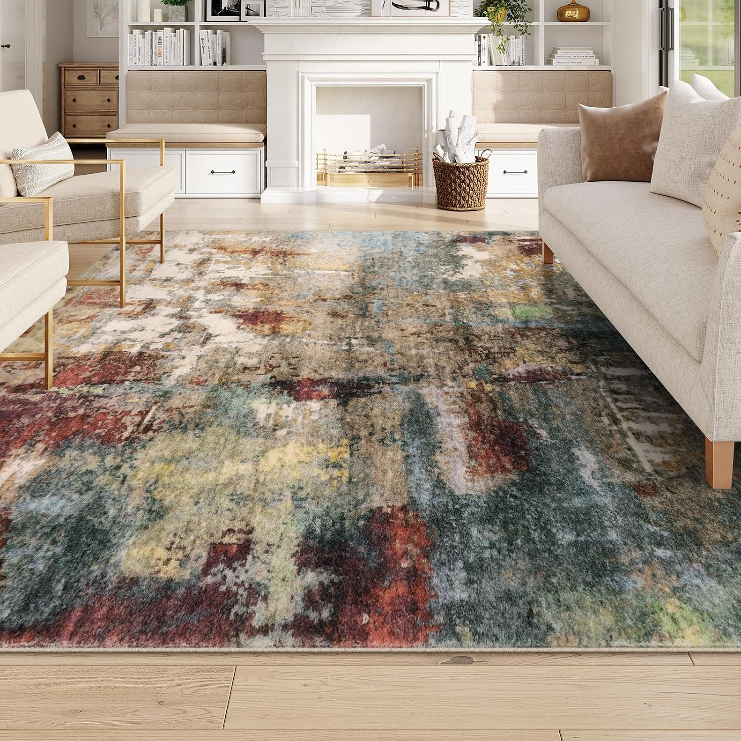 Thumbnail 6 de Lahome Modern Abstract Living Room Rug 8x10