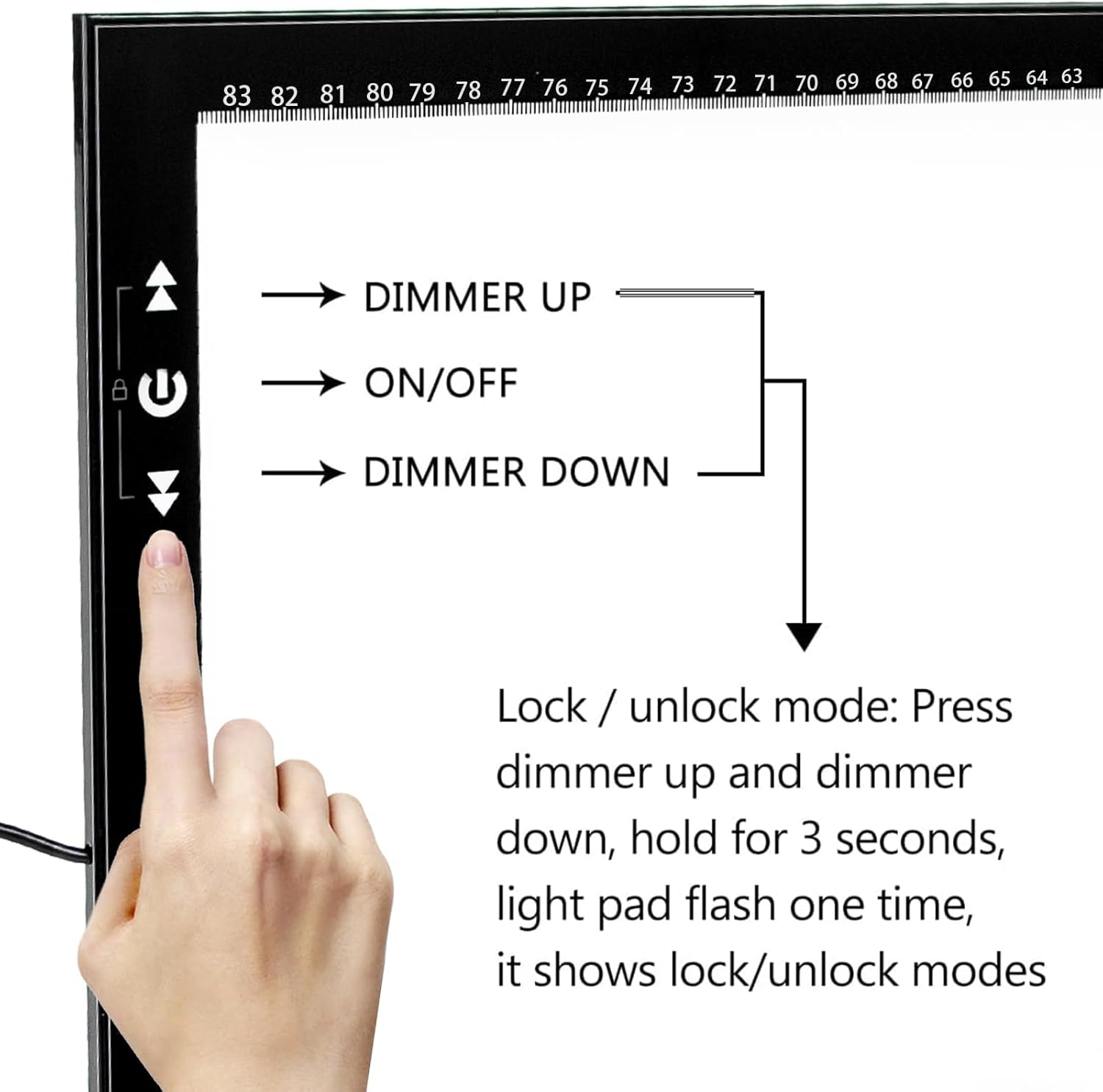 Thumbnail 1 de HSK A1 LED Artist tracing light box with adjustable dimmer (super-thin LED pad for drawing, tattoo transfer & diamond painting)