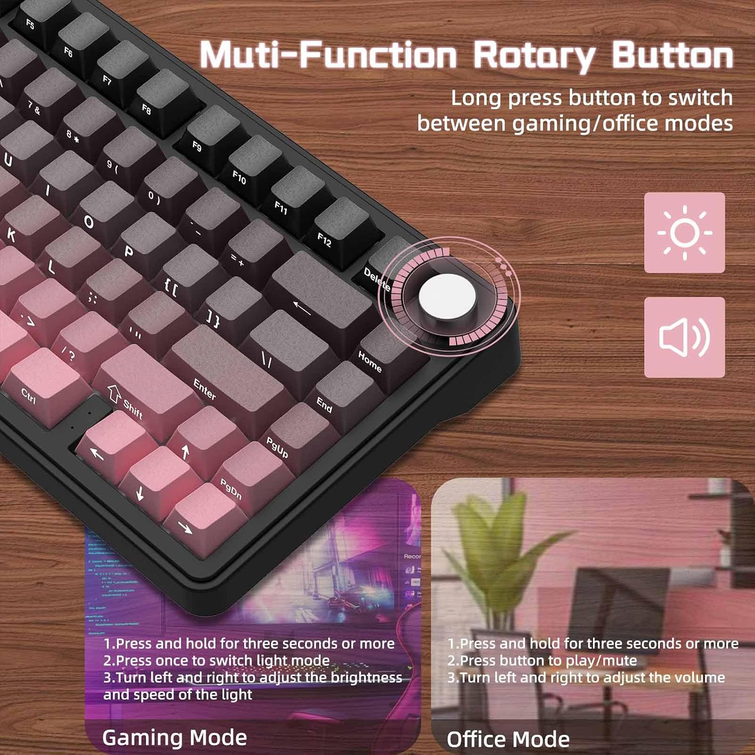Detalle de ATTACK SHARK X85 75% wireless keyboard