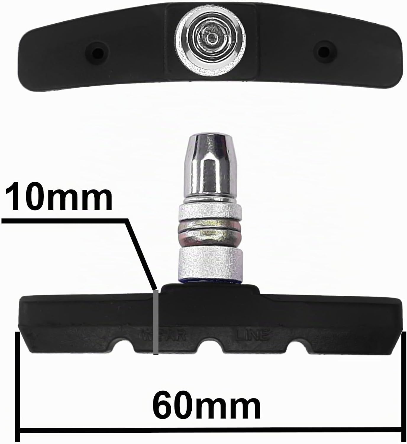 Thumbnail 3 de cyclingcolors klocki hamulcowe V-brake 60 mm, 2 pary, do obręczy aluminiowych