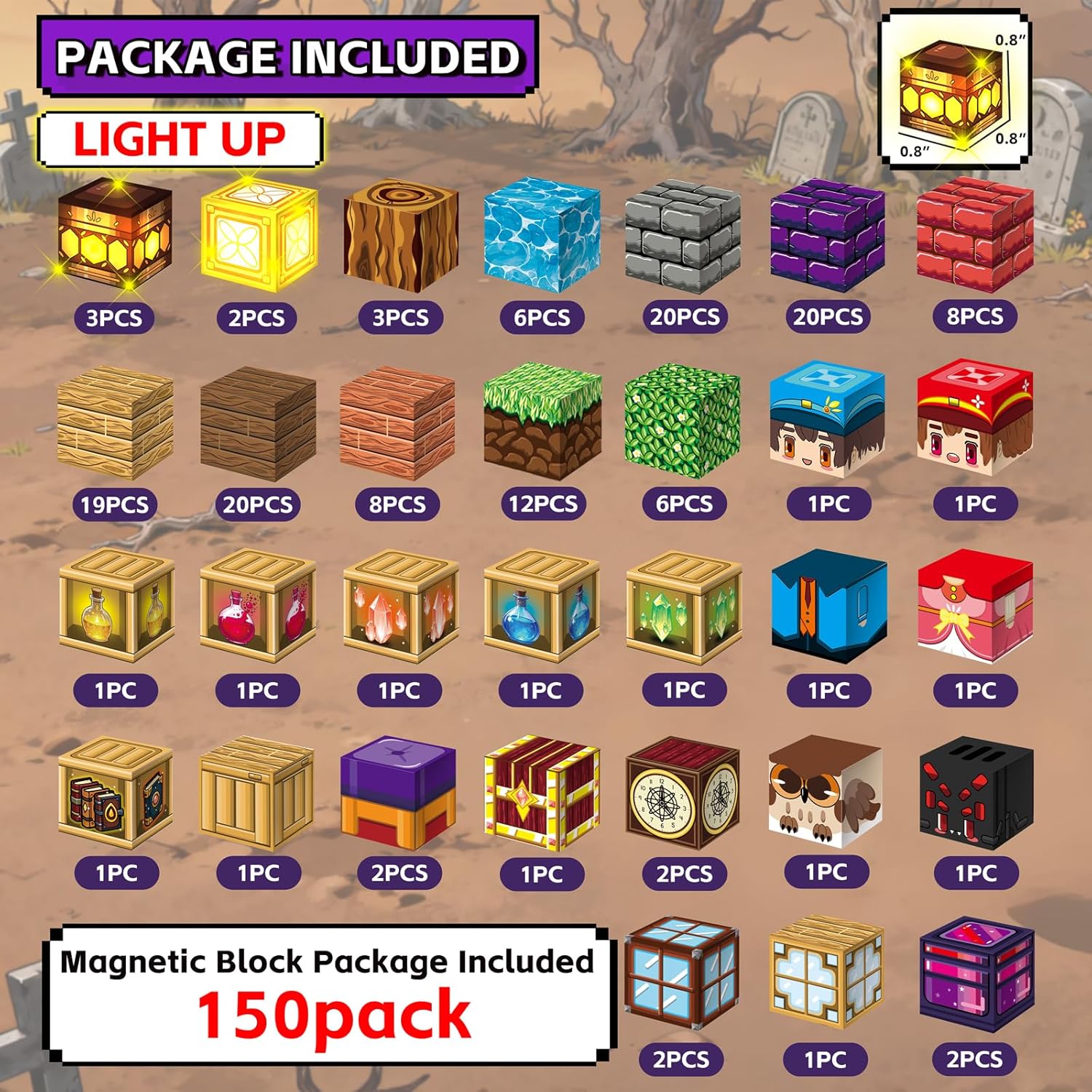 Thumbnail 2 de Gryxpox 150 Blocs Magnétiques – Ensemble 2 cm pour Château de Glace et Jeux Petits Constructeurs