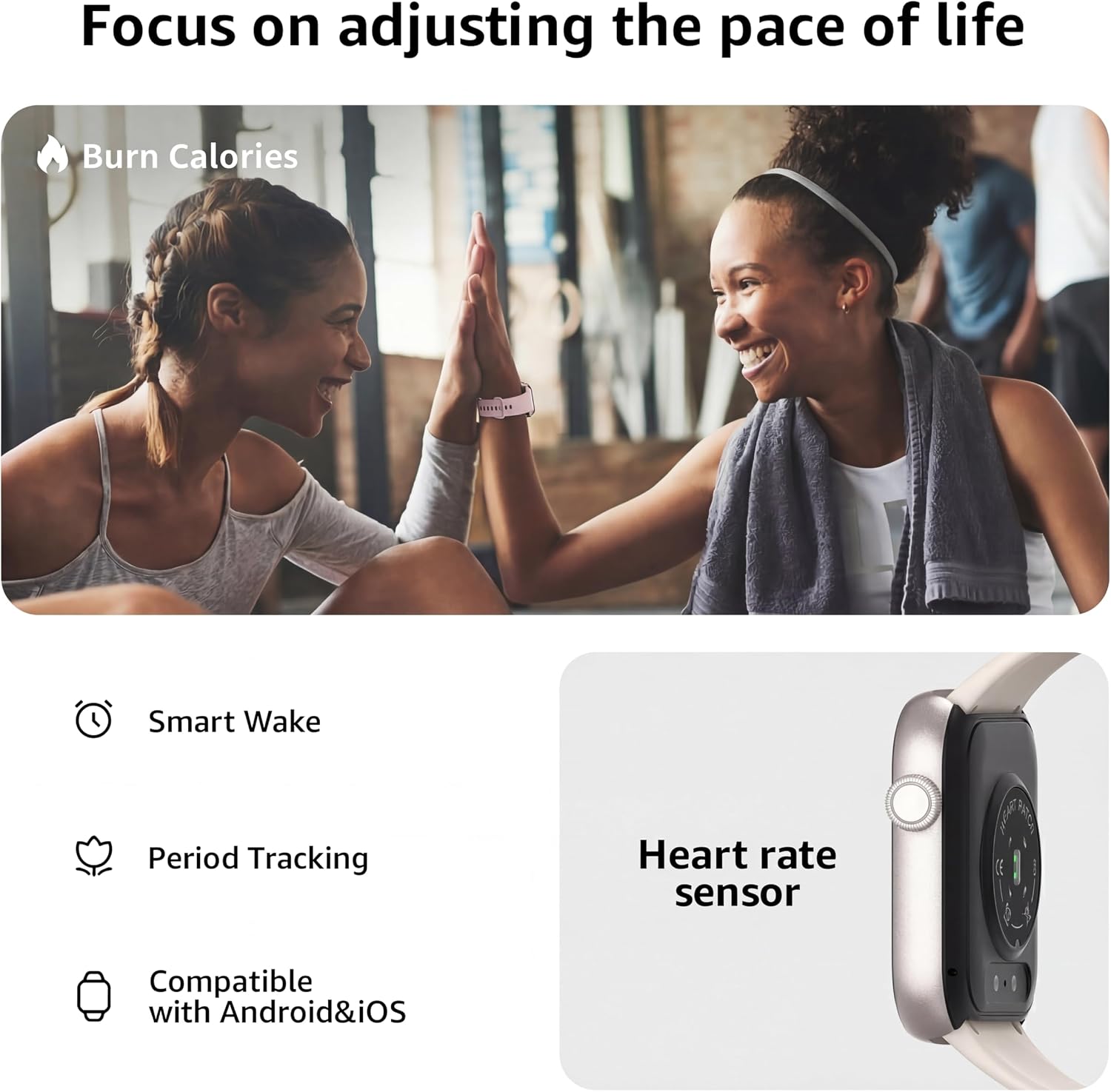 Detalle 2 de Smart Watch for Men and Women with 1.85” Display, Bluetooth Calling, and 140+ Sports