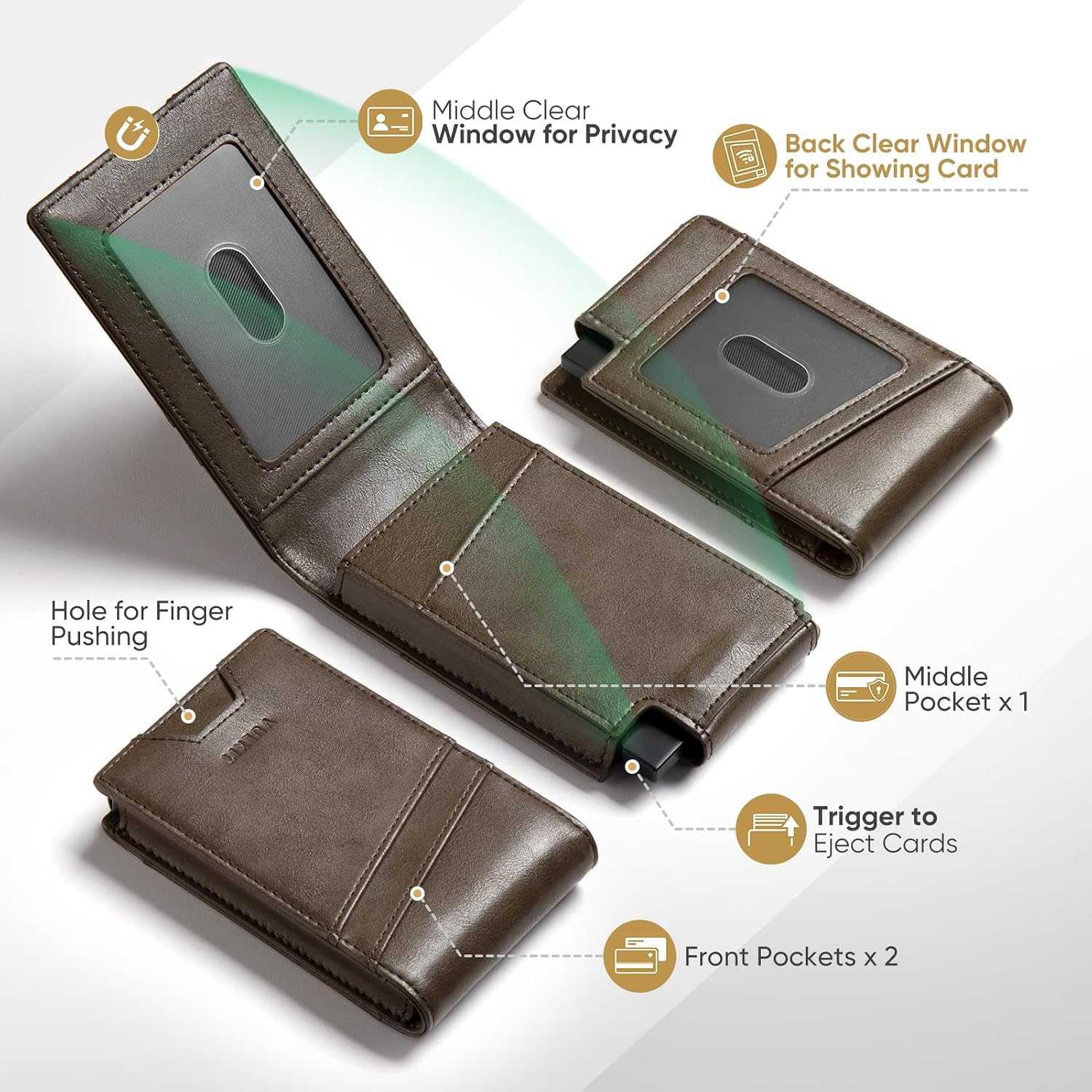 Thumbnail 1 de VULKIT Pop Up credit card holder, 12 cards