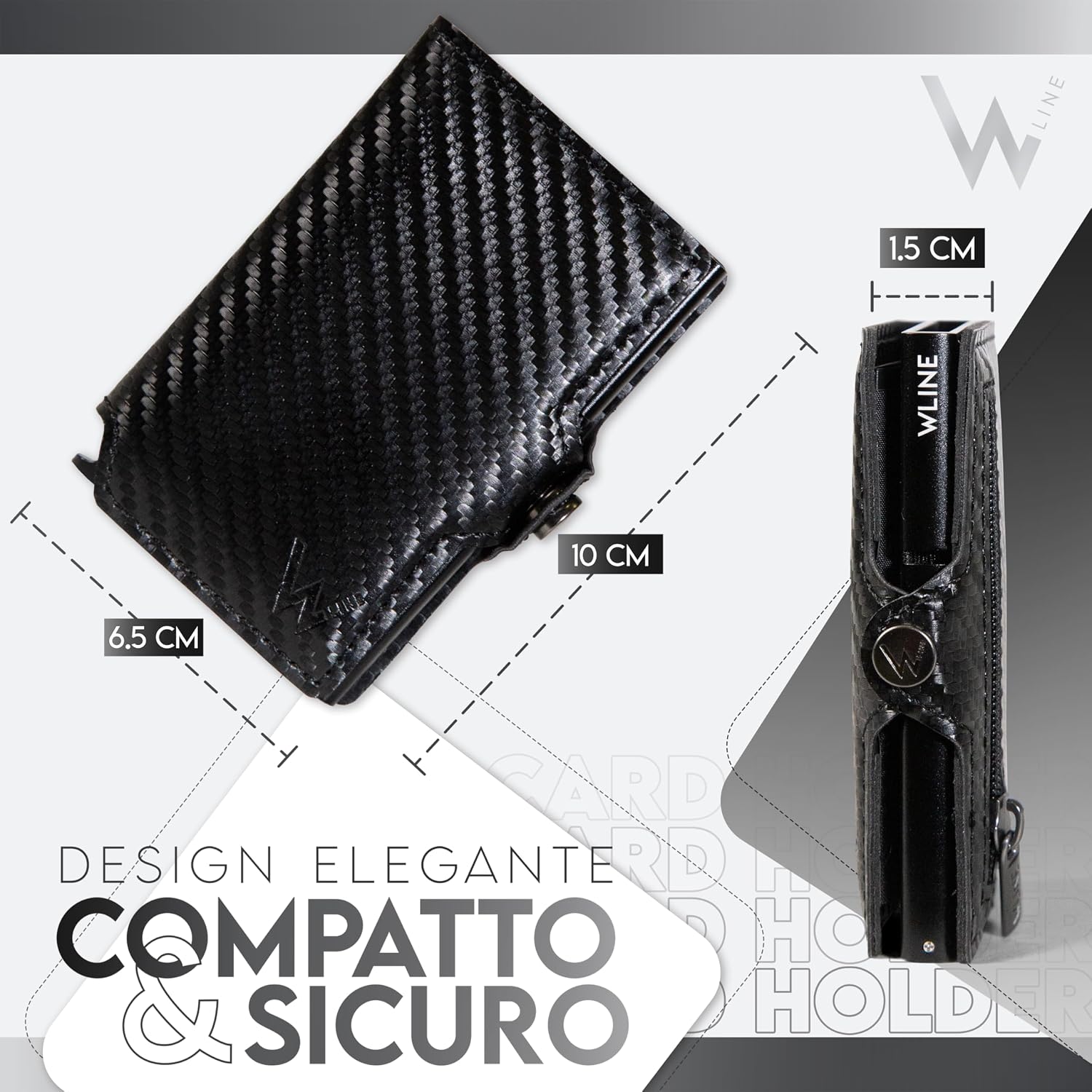 Thumbnail 1 de WLine Portafoglio Uomo Slim RFID Portamonete