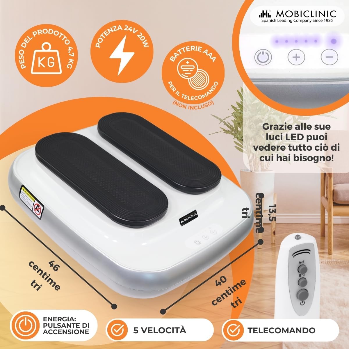 Detalle 2 de Mob iclinic Esercitatore Passivo per Gambe – Legfit, con Telecomando e Velocità Regolabile