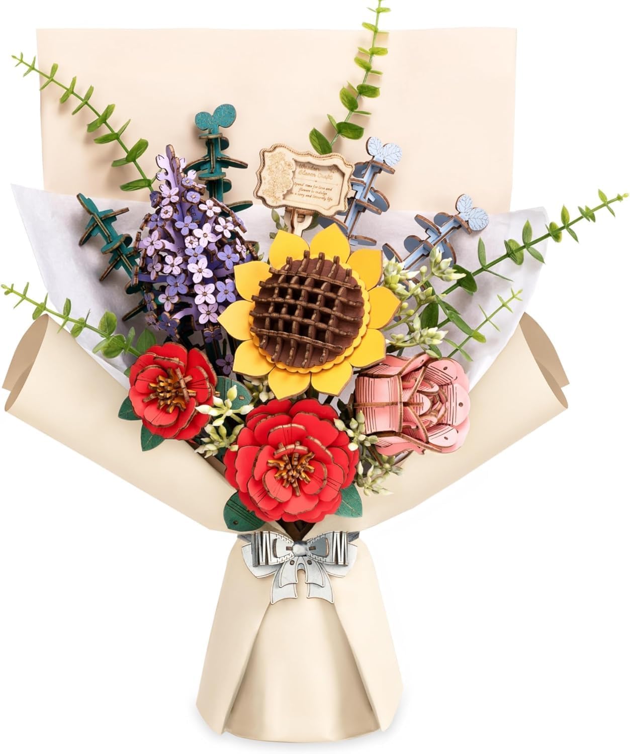 Detalle de ROBOTIME Flowers TW01H 3D puzzle kit