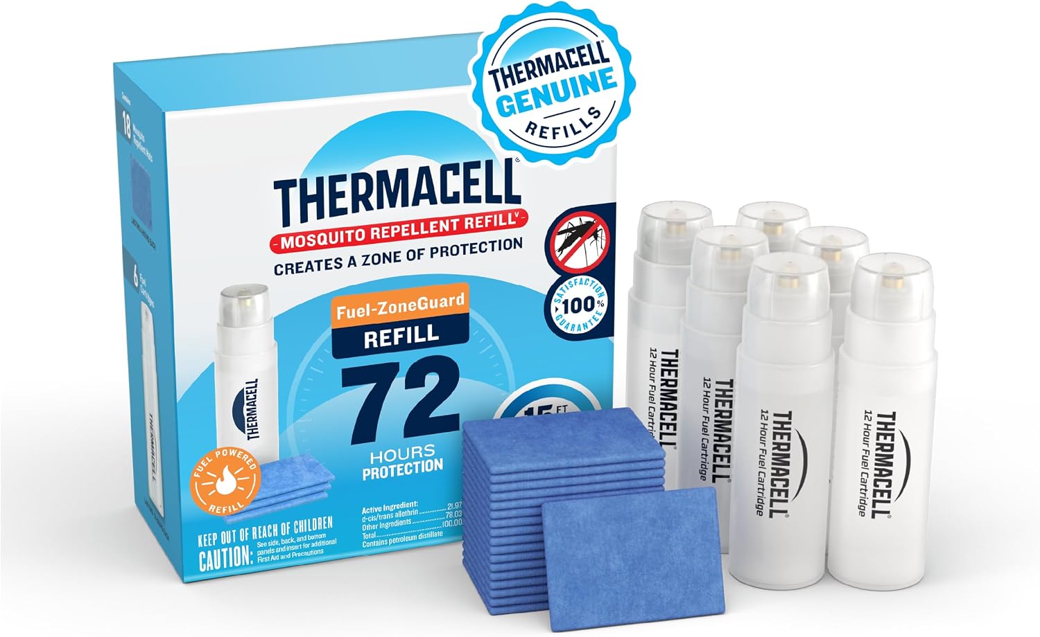 Detalle de Thermacell Fuel-ZoneGuard Mosquito Repellent Refills 72-Hr Value Pack