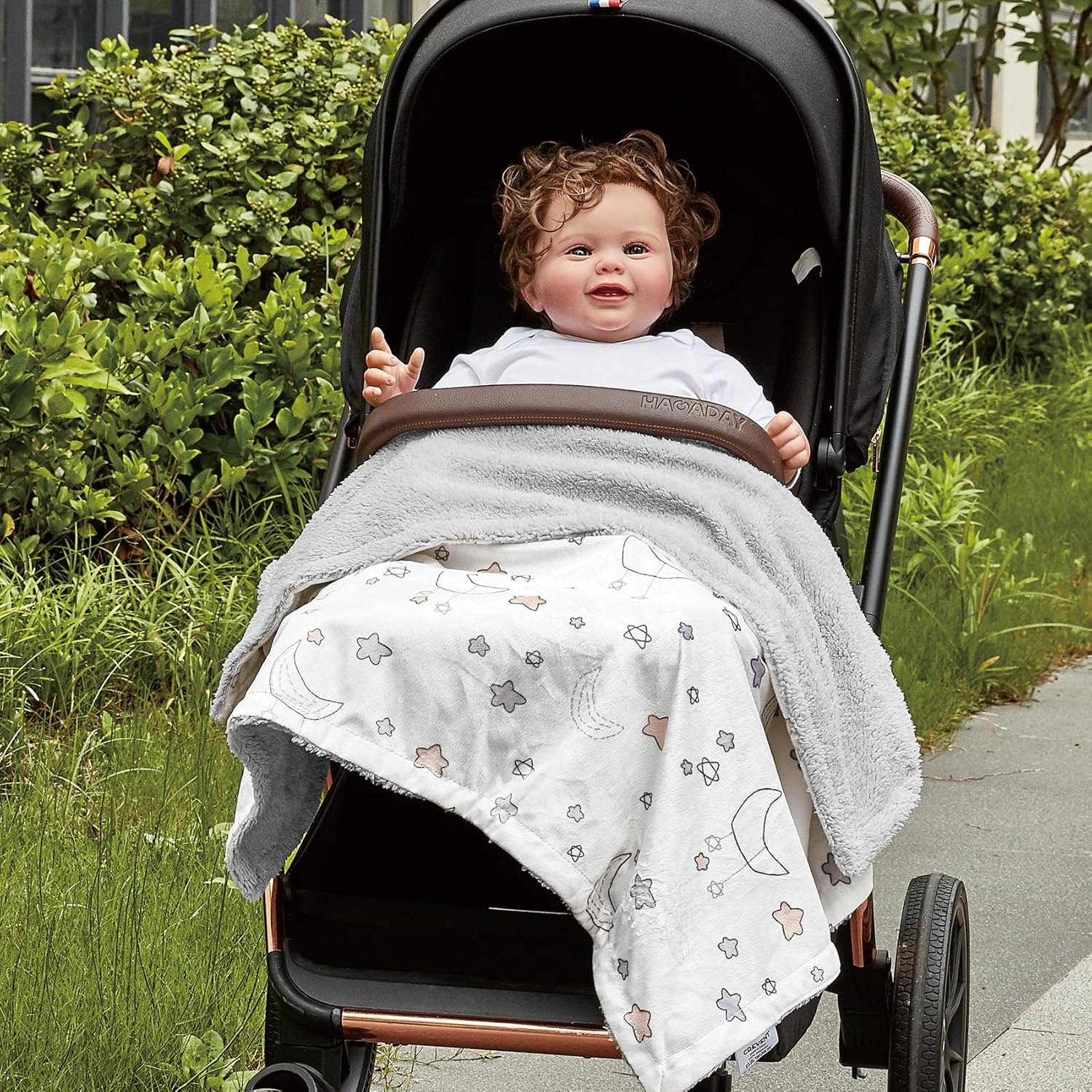 Thumbnail 2 de CREVENT 75cm x 100cm Cute Cozy Fluffy Warm Baby Blanket