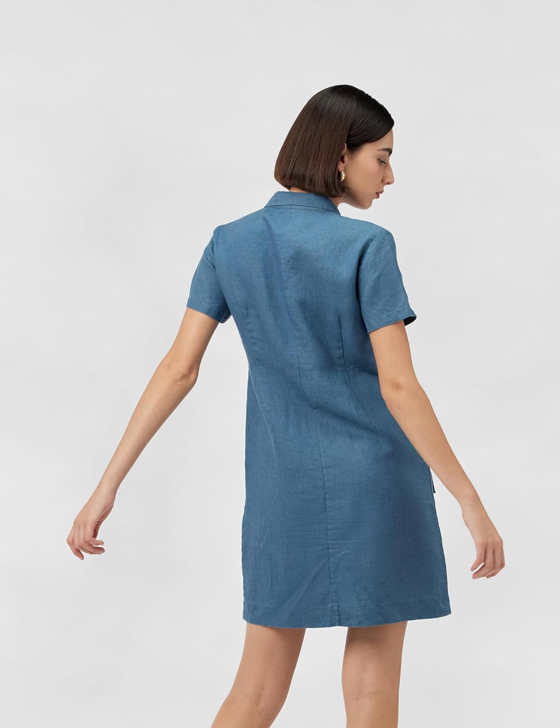 Thumbnail 2 de Caroll robe courte 100% lin à manches courtes