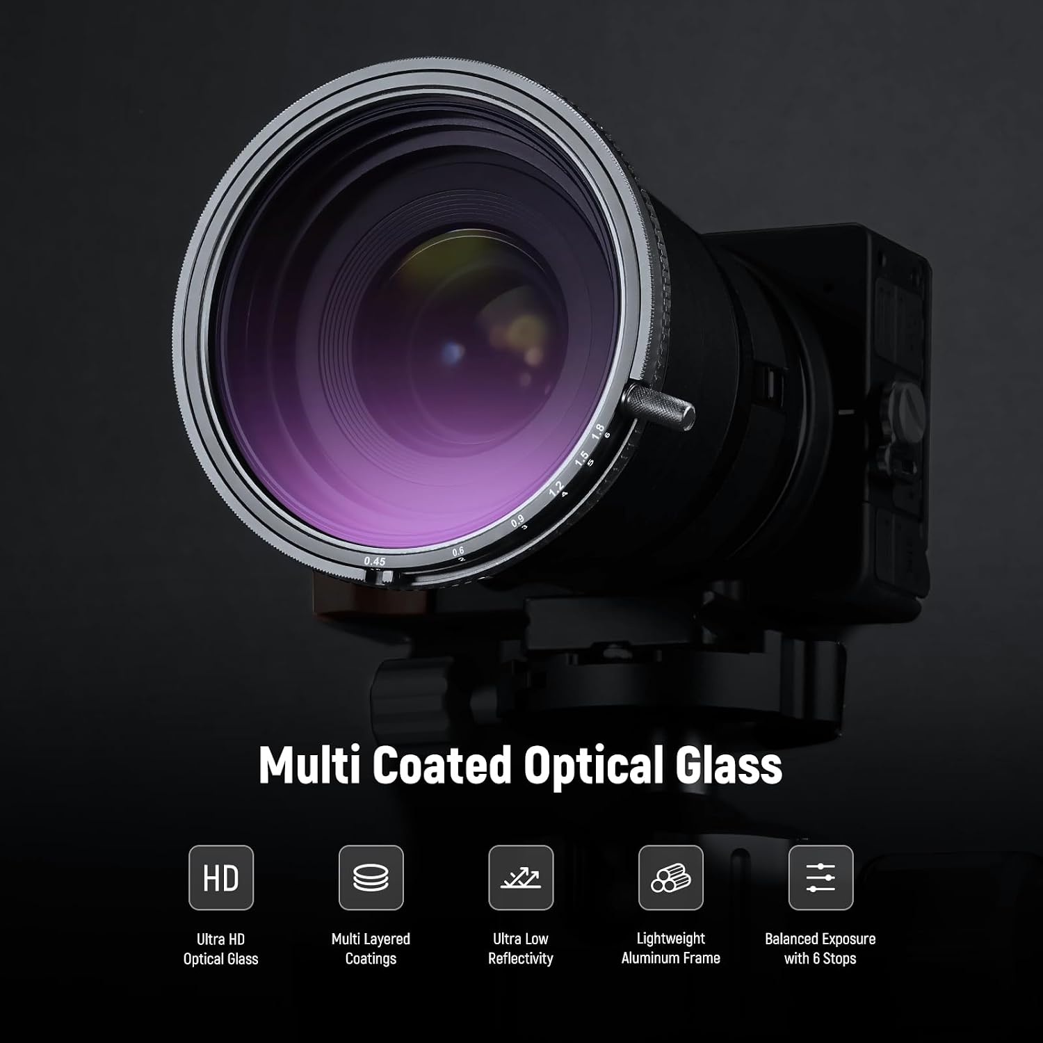 Detalle de NEEWER filtro True Color 2in1 da 67 mm CPL e ND variabile limitato (ND3-64, 1,5-6 stop)