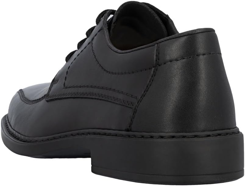 Detalle de Rieker B0812-00 Herren Businessschuhe Glattleder, Schwarz, Gr. 40 – Extraweite
