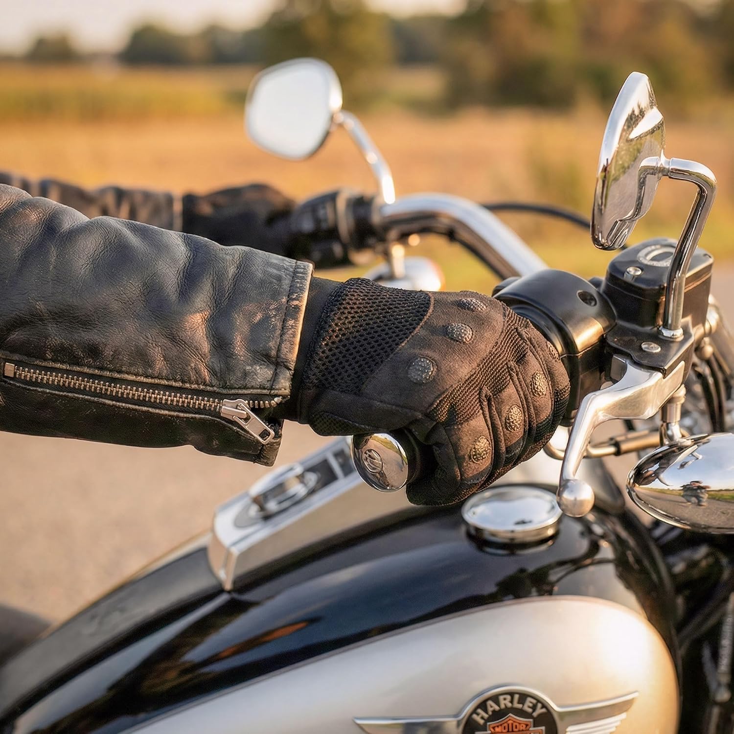 Detalle de Hot Leathers Motorcycle Gloves, 100% Cotton