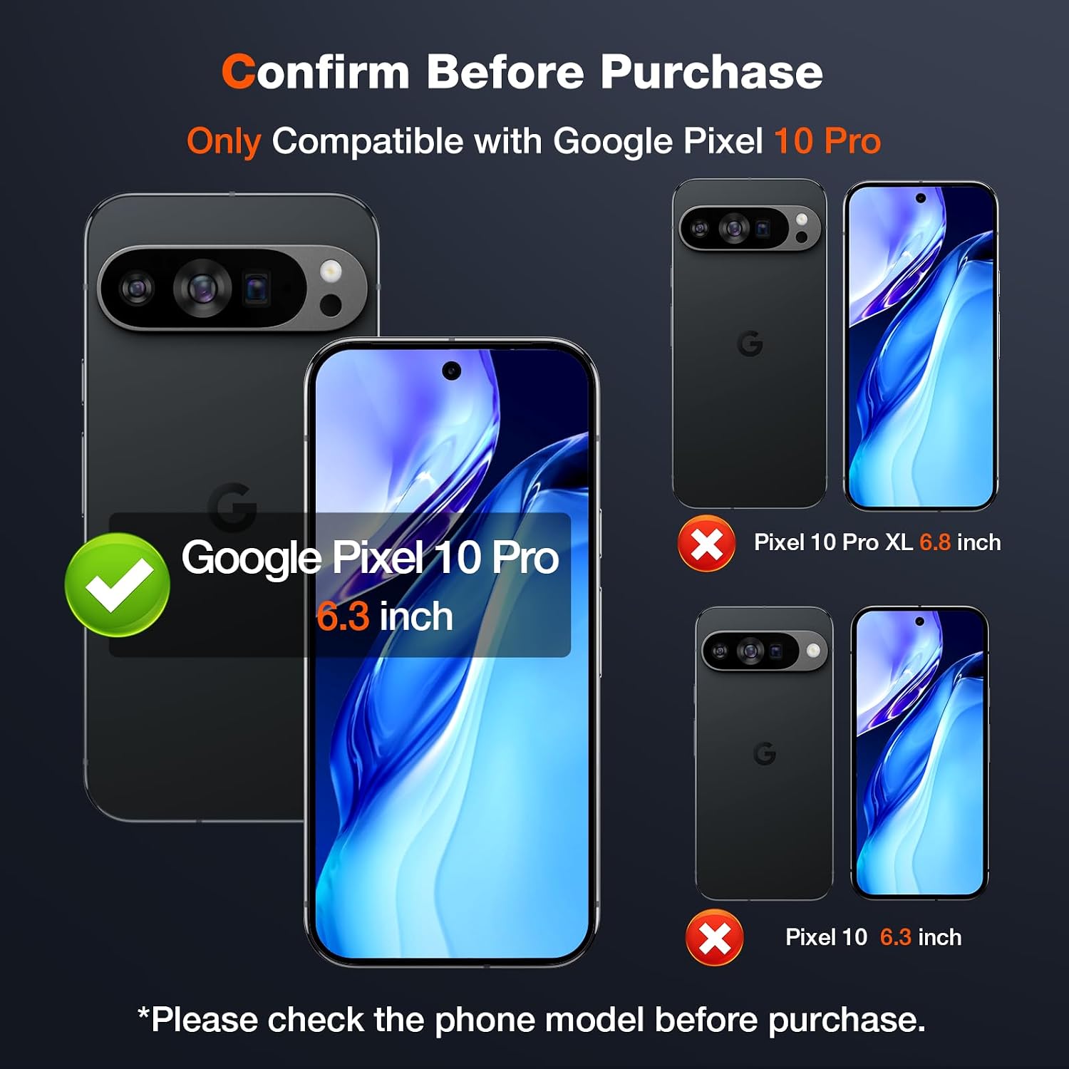 Thumbnail 1 de LK Screen Protector for Google Pixel 10 Pro, 9H Tempered Glass with Lens Protection