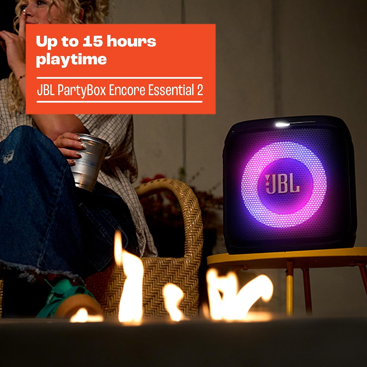 Detalle 1 de JBL PartyBox Encore Essential 2 Portable Speaker with Dynamic Lightshow